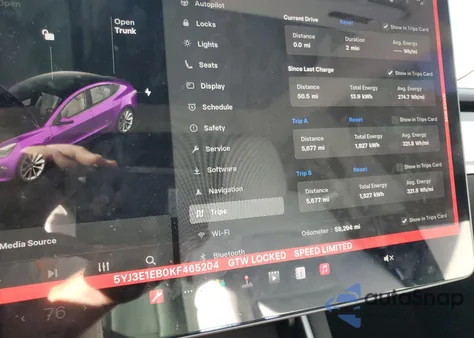2019 Tesla Model 3 from USA, damaged, VIN 5YJ3E1EB0KF465204